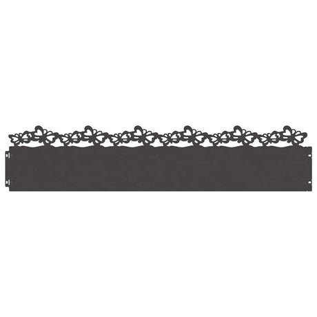 Vidaxl gazonranden 10 pcs zwart 103 x 0,05 x 22 cm staal