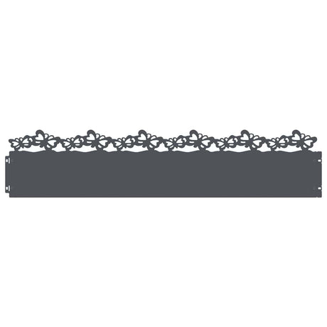 Vidaxl gazonranden 30 pcs antraciet 103 x 0,05 x 22 cm staal
