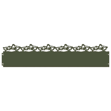 Vidaxl gazonranden 10 pcs olijf groen 103 x 0,05 x 22 cm staal