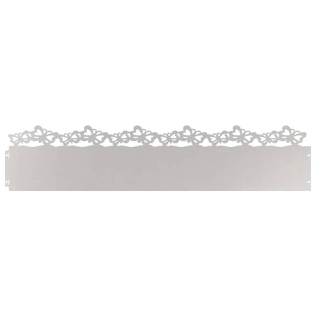 Vidaxl gazonranden 10 pcs zilver 103 x 0,05 x 22 cm roestvrij staal