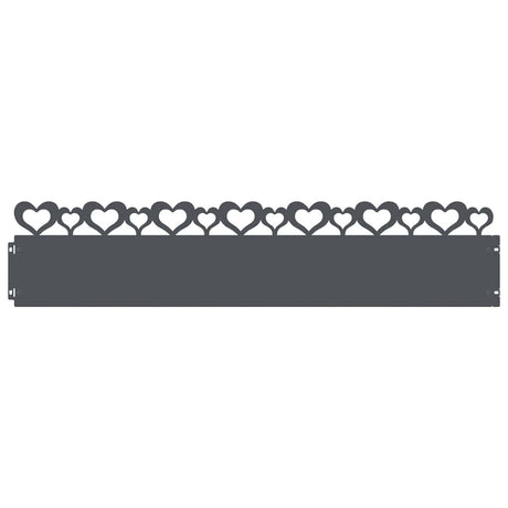 Vidaxl gazonranden 20 pcs antraciet 103 x 0,05 x 22 cm staal