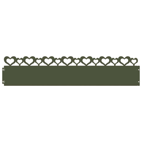 Vidaxl gazonranden 10 pcs olijf groen 103 x 0,05 x 22 cm staal