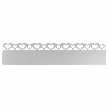 Vidaxl gazonranden 10 pcs zilver 103 x 0,05 x 22 cm roestvrij staal