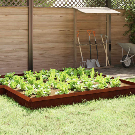 Vidaxl slakkenhekje 16 pcs roestig 50 x 3,5 x 25 cm cortenstaal
