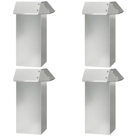 Vidaxl slakkenhekje 4 pcs zilver 13,5 x 13,5 x 25 cm