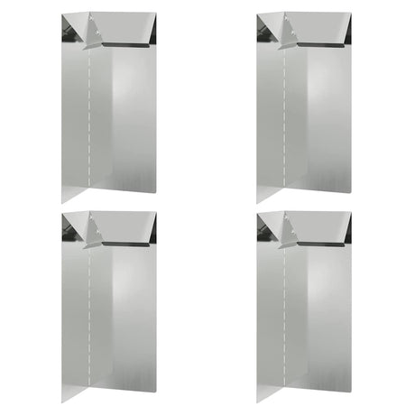 Vidaxl slakkenhekje 4 pcs zilver 10 x 10 x 25 cm gegalvaniseerd staal