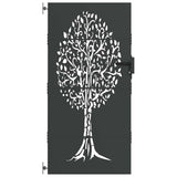 Vidaxl tuinpoort met slot zwart 85 x 175 cm poedergecoat staal