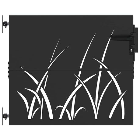 Vidaxl tuinpoort met slot zwart 85 x 100 cm poedergecoat staal