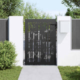 Vidaxl tuinpoort met slot zwart 85 x 150 cm poedergecoat staal