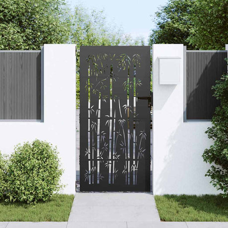 Vidaxl tuinpoort met slot zwart 85 x 100 cm poedergecoat staal