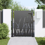 Vidaxl tuinpoort met slot zwart 100 x 125 cm poedergecoat staal