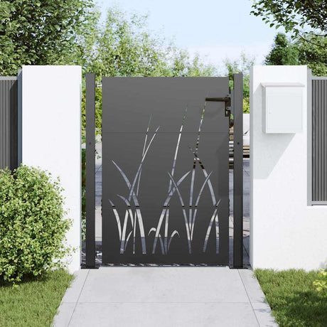 Vidaxl tuinpoort met slot zwart 110 x 155 cm poedergecoat staal