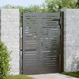Vidaxl tuinpoort met slot zwart 110 x 130 cm gepoedercoat staal