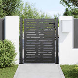 Vidaxl tuinpoort met slot zwart 110 x 155 cm gepoedercoat staal