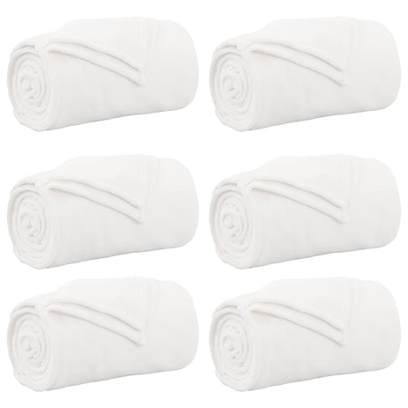 Vidaxl kleden 6 pcs wit 220 x 240 cm fleece