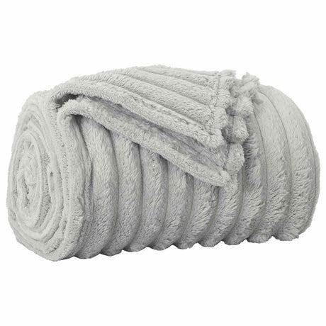 Vidaxl gooi deken grijs 270 x 240 cm fleece