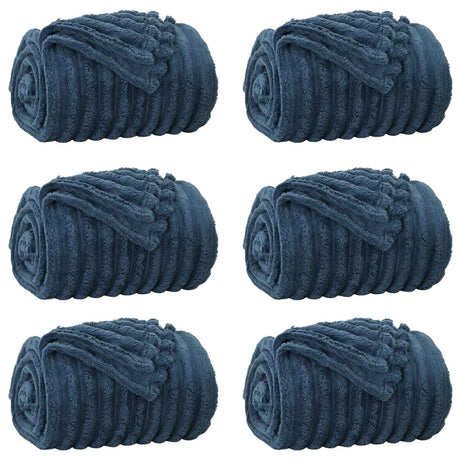 Vidaxl kleden 6 pcs marineblauw 200 x 150 cm fleece