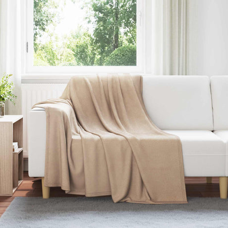 Vidaxl gooi deken kameel 200 x 150 cm fleece