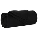Vidaxl gooi deken zwart 170 x 130 cm fleece