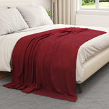 Vidaxl gooi deken bordeaux rood 200 x 150 cm fleece