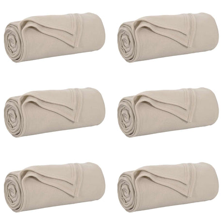 Vidaxl kleden 6 pcs beige 240 x 220 cm fleece