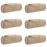 Vidaxl kleden 6 pcs kameel 200 x 150 cm fleece