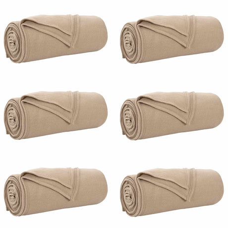 Vidaxl kleden 6 pcs kameel 270 x 240 cm fleece