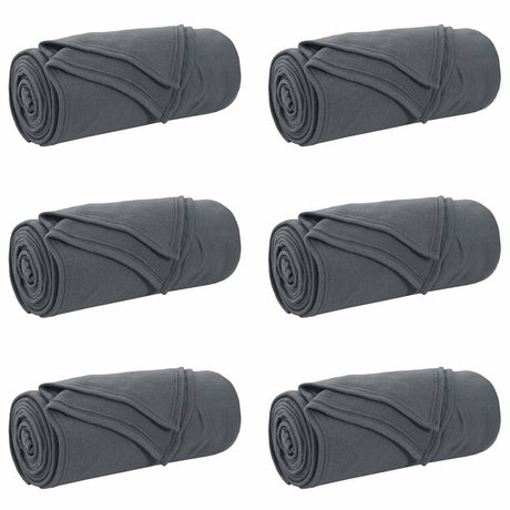 Vidaxl kleden 6 pcs donkergrijs 270 x 240 cm fleece