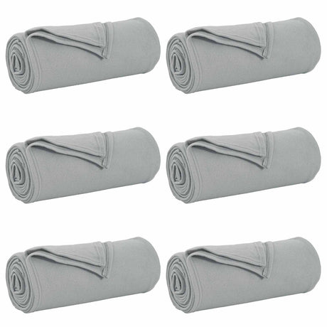 Vidaxl kleden 6 pcs grijs 270 x 240 cm fleece