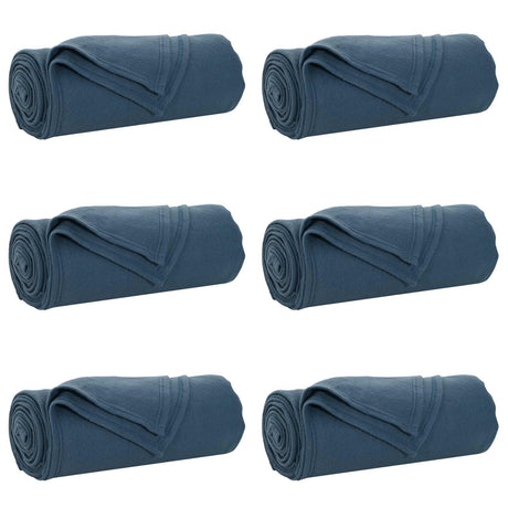 Vidaxl kleden 6 pcs marineblauw 240 x 220 cm fleece
