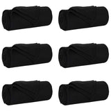 Vidaxl kleden 6 pcs zwart 200 x 150 cm fleece