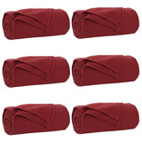 Vidaxl kleden 6 pcs bordeaux rood 240 x 220 cm fleece