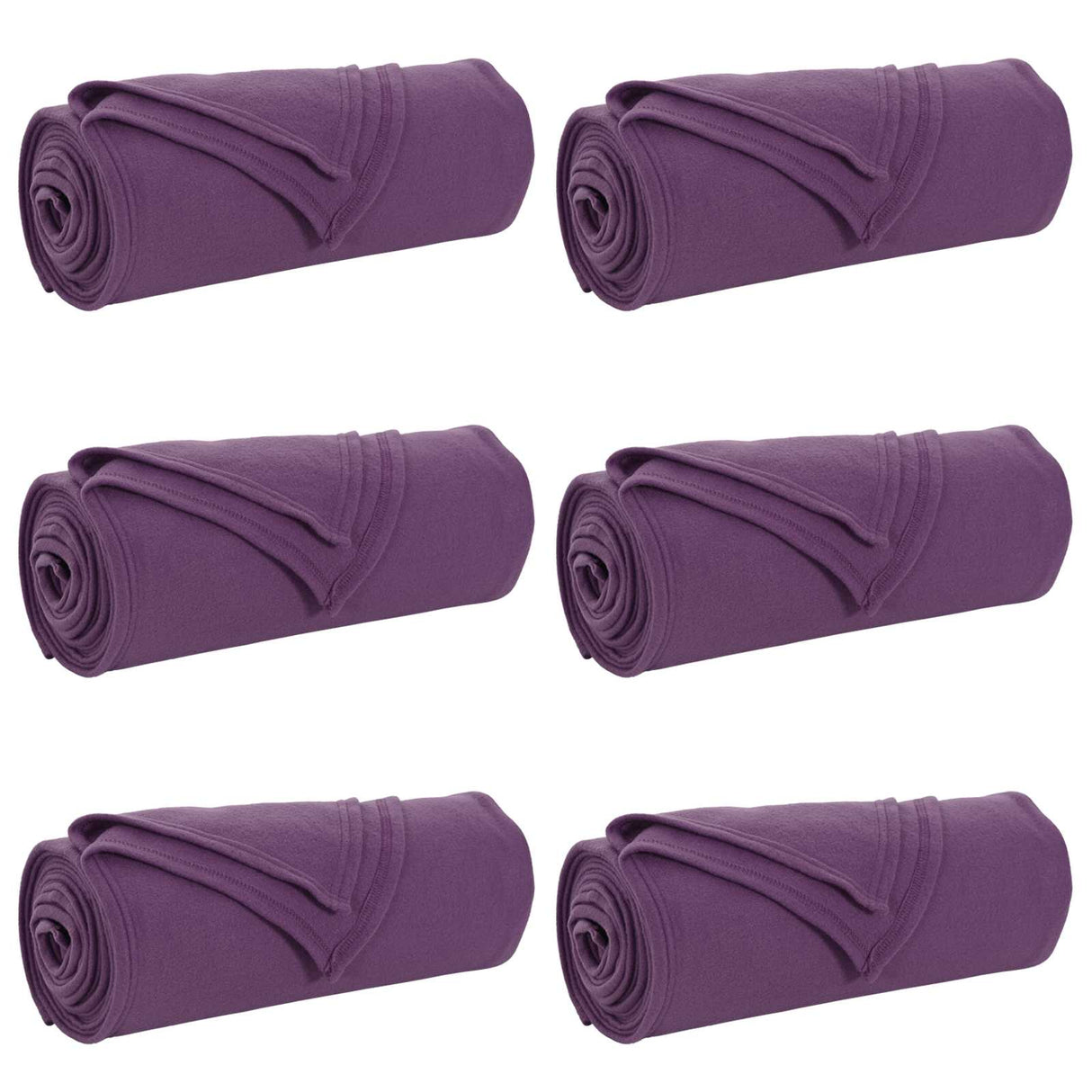 Vidaxl kleden 6 pcs paars 200 x 150 cm fleece