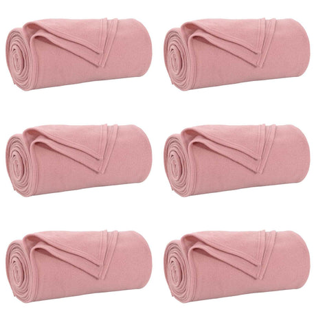 Vidaxl kleden 6 pcs roze 270 x 240 cm fleece