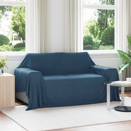 Vidaxl gooi deken marineblauw 280 x 210 cm fleece