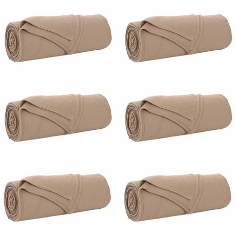 Vidaxl kleden 6 pcs kameel 280 x 210 cm fleece