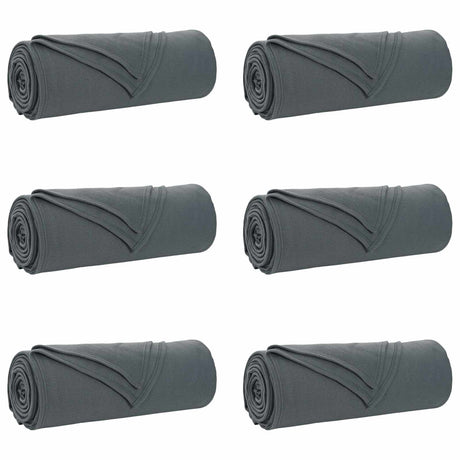 Vidaxl kleden 6 pcs donkergrijs 280 x 210 cm fleece
