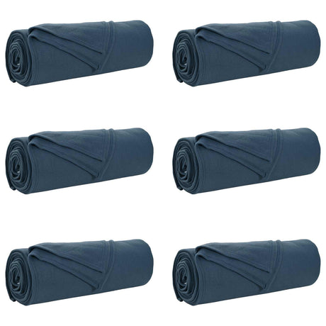 Vidaxl kleden 6 pcs marineblauw 210 x 140 cm fleece