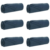 Vidaxl kleden 6 pcs marineblauw 280 x 210 cm fleece