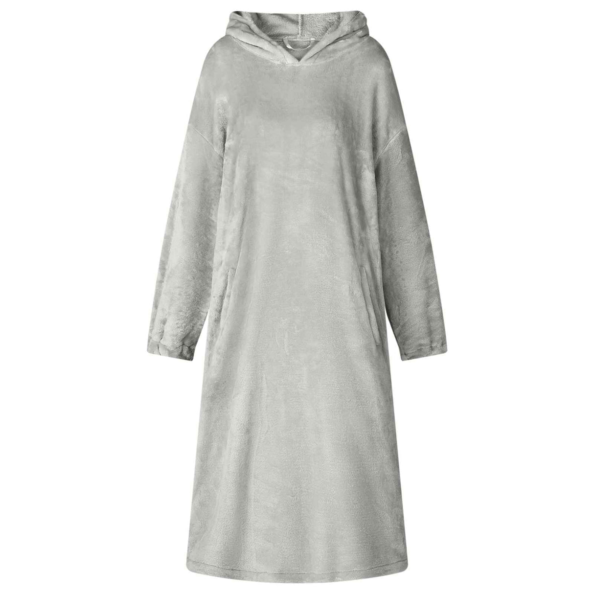 Vidaxl deken hoodie grijs s flanel