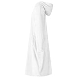 Vidaxl deken hoodie wit m flanel