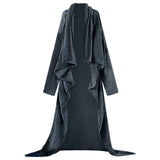 Vidaxl deken hoodie marineblauw f flanel