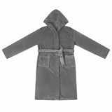 Vidaxl badjas hoodie donkergrijs xxl flanel