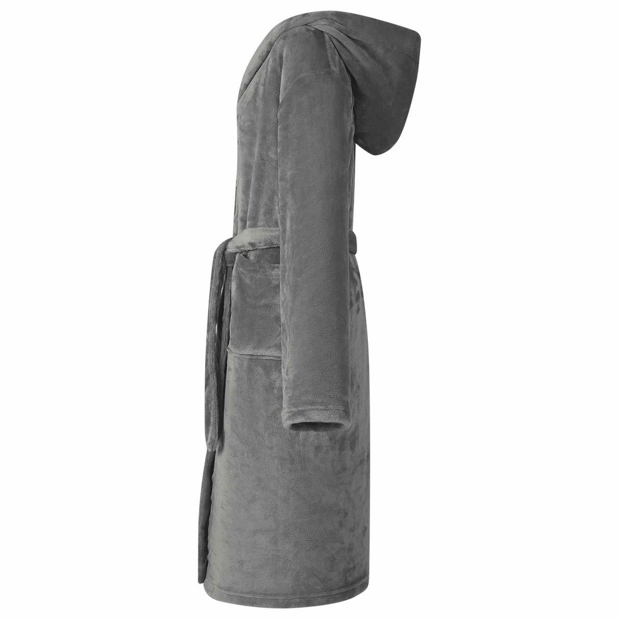 Vidaxl badjas hoodie donkergrijs xxxl flanel