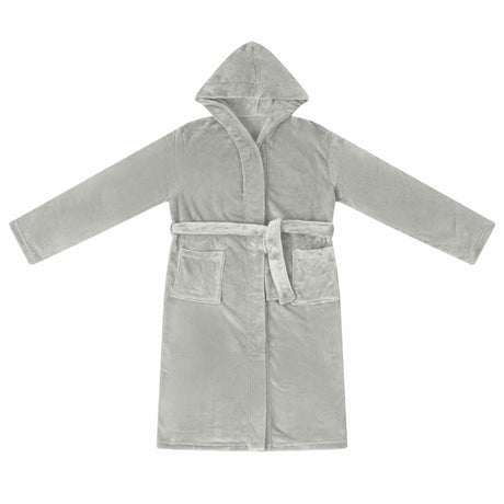 Vidaxl badjas hoodie grijs xxl flanel