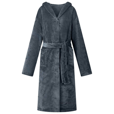 Vidaxl badjas hoodie marineblauw xxl flanel