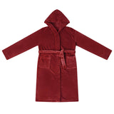 Vidaxl badjas hoodie bordeaux rood xl flanel