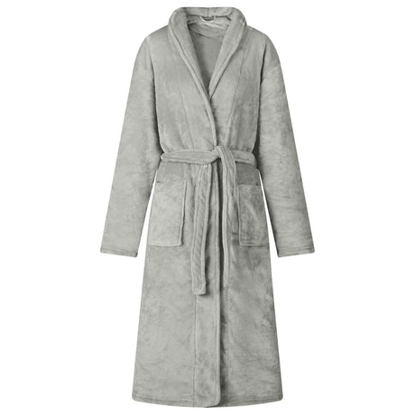 Vidaxl badjas zonder kap grijs xxxl flanel