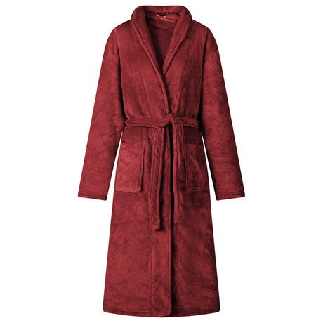 Vidaxl badjas zonder kap bordeaux rood m flanel