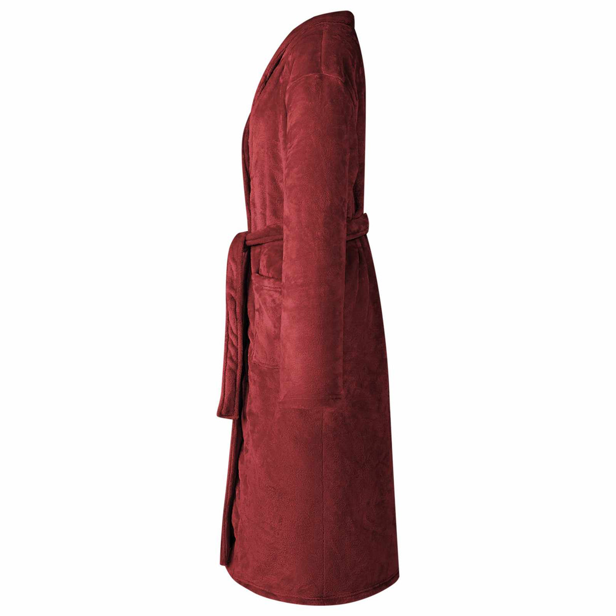 Vidaxl badjas zonder kap bordeaux rood xl flanel